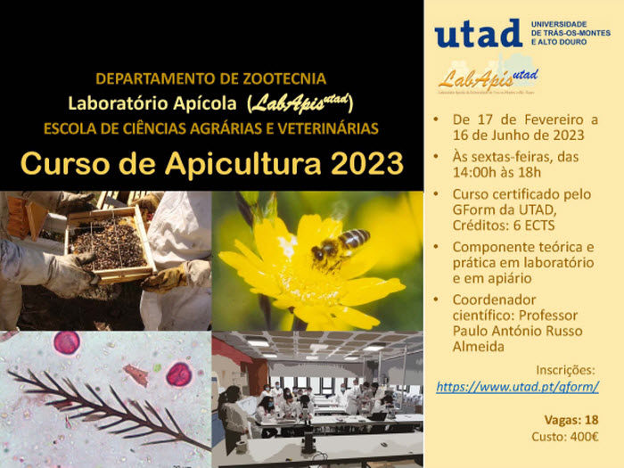 Fevereiro | UTAD promove curso de apicultura